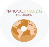 15 januari is nationaal bagel dag vector illustratie