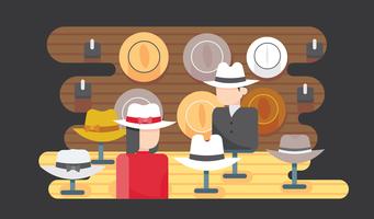 Mensen met Panama Hats Vector