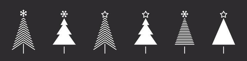 Kerstmis boom pictogrammen. modern Kerstmis pictogrammen. Kerstmis tekens. verzameling van Kerstmis boom. vector illustratie