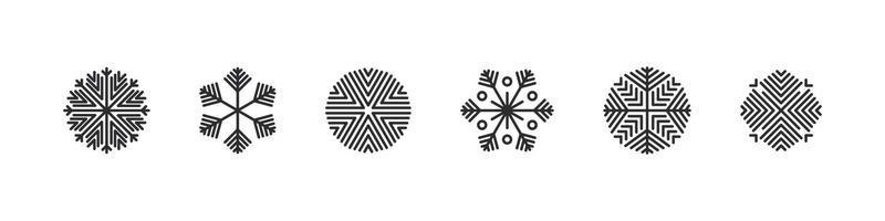 sneeuwvlokken pictogrammen. modern Kerstmis pictogrammen. Kerstmis tekens. sneeuw ornament tekens. vector illustratie