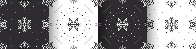 Kerstmis naadloos patronen. verzameling van Kerstmis ornamenten. nieuw jaar of winter ontwerp. vector illustratie