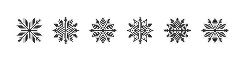 sneeuwvlokken tekens. modern Kerstmis pictogrammen. Kerstmis tekens. mooi sneeuwvlokken. vector pictogrammen