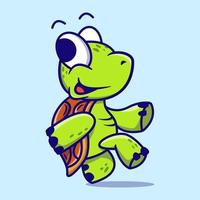 schattig schildpad tekenfilm icoon illustratie dier vector