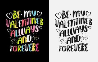 valentijnsdag t overhemd ontwerp, valentijnsdag typografie overhemden, kleur Valentijn t overhemd vector