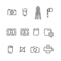 Gratis camera en fotografie Icon Set vector