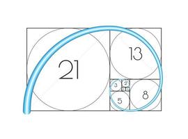 gouden verhouding kader. de concept van proporties. gouden sectie. vector illustratie