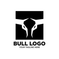 stier, koe, angus hoofd icoon logo sjabloon vector