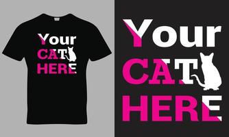 katten t-shirt ontwerp vector