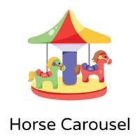 modieus paard carrousel vector