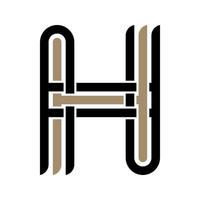 premie ontwerp logo met brief h. mooi logotype voor luxe bedrijf branding. elegant en elegant identiteit sjabloon. vector