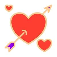 Valentijn dag. liefde. reeks van schattig geïsoleerd pictogrammen. vector