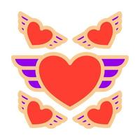 Valentijn dag. liefde. reeks van schattig geïsoleerd pictogrammen. vector