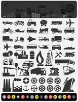 verzameling vervoer van pictogrammen. een vector illustratie