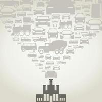 auto- fabriek de industrie vervoer. een vector illustratie