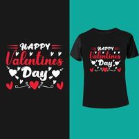 gelukkig Valentijnsdag t-shirtontwerp vector