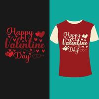 gelukkig Valentijnsdag t-shirtontwerp vector