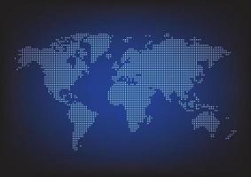 pixel wereld kaart technologie achtergrond vector