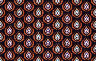 etnisch patroon ikat naadloos. meetkundig tribal Afrikaanse Indisch traditioneel borduurwerk vector achtergrond. aztec kleding stof tapijt batik ornament chevron textiel decoratie behang