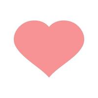 roze hart, symbool van liefde. illustratie geïsoleerd Aan wit achtergrond. vector