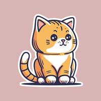 trek vector illustratie karakter ontwerp verzameling stickers grappig katten tekening tekenfilm stijl