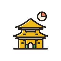 Japan beroemd mijlpaal pictogrammen. vector illustraties.olorful vlak stijl icoon ontwerp