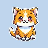 trek vector illustratie karakter ontwerp verzameling stickers grappig katten tekening tekenfilm stijl
