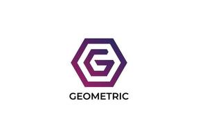 meetkundig abstract g brief modern embleem logo ontwerp vector