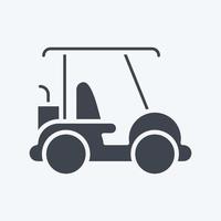 icoon golf kar. verwant naar sport- uitrusting symbool. glyph stijl. gemakkelijk ontwerp bewerkbaar. gemakkelijk illustratie vector