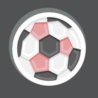 sticker voetbal bal. verwant naar sport- uitrusting symbool. gemakkelijk ontwerp bewerkbaar. gemakkelijk illustratie vector