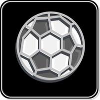 icoon voetbal bal. verwant naar sport- uitrusting symbool. glanzend stijl. gemakkelijk ontwerp bewerkbaar. gemakkelijk illustratie vector