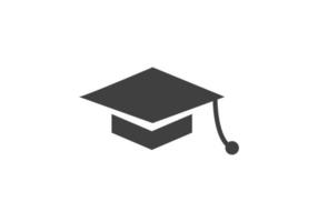 diploma uitreiking hoed pet vlak icoon. diploma uitreiking Universiteit plein pet icoon geïsoleerd Aan wit achtergrond vector