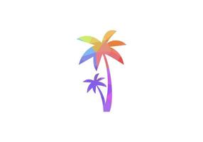 palm boom ontwerp vector. tropisch strand en palm boom logo ontwerp. creatief gemakkelijk palm boom vector logo ontwerp