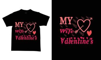 Valentijnsdag dag t-shirt ontwerp Sjablonen nieuw en modern ontwerpen. vector