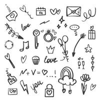 hand getekend decoratief illustraties. vector