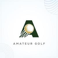 een golf logo sjabloon in modern creatief minimaal stijl vector ontwerp