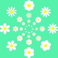 vector illustratie van mooi bloemen naadloos patroon groen achtergrond