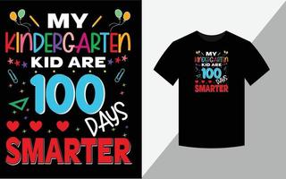 mijn kleuterschool kind zijn 100 dagen slimmer, t-shirt ontwerp vector