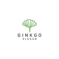 ginkgo logo ontwerp icoon vector