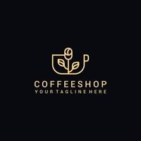 koffie winkel logo ontwerp icoon sjabloon vector