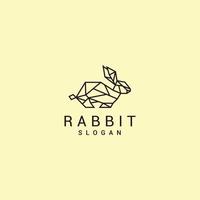 konijn meetkundig logo vector icoon ontwerp sjabloon