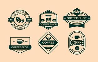 wijnoogst koffie logo reeks vector