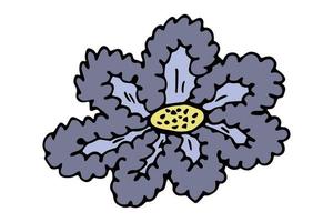 gemakkelijk bloem clip art. hand- getrokken bloemen tekening. voor afdrukken, web, ontwerp, decor, logo vector