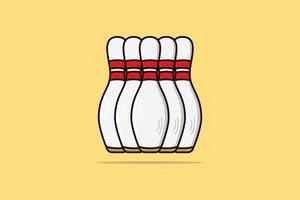 professioneel bowling toernooi insigne logo ontwerp. sport voorwerp icoon concept. bowling logo sjabloon ontwerp. bowling bal en pinnen icoon ontwerp. vector