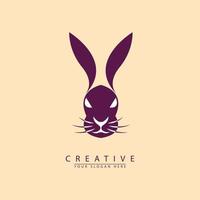 boos konijn hoofd dier logo vector
