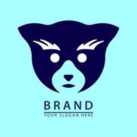 blauw beer hoofd gemakkelijk logo icoon vector