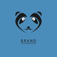 verdrietig beer gezicht illustratie logo icoon vector