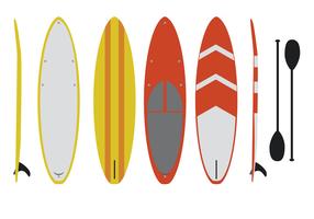 platte paddleboard vector set