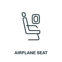 vliegtuig stoel icoon van luchthaven verzameling. gemakkelijk lijn vliegtuig stoel icoon voor Sjablonen, web ontwerp en infographics vector