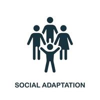 sociaal aanpassing icoon. gemakkelijk element van kind ontwikkeling verzameling. creatief sociaal aanpassing icoon voor web ontwerp, Sjablonen, infographics en meer vector