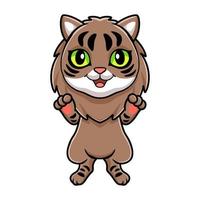 schattig Siberisch kat tekenfilm staand vector